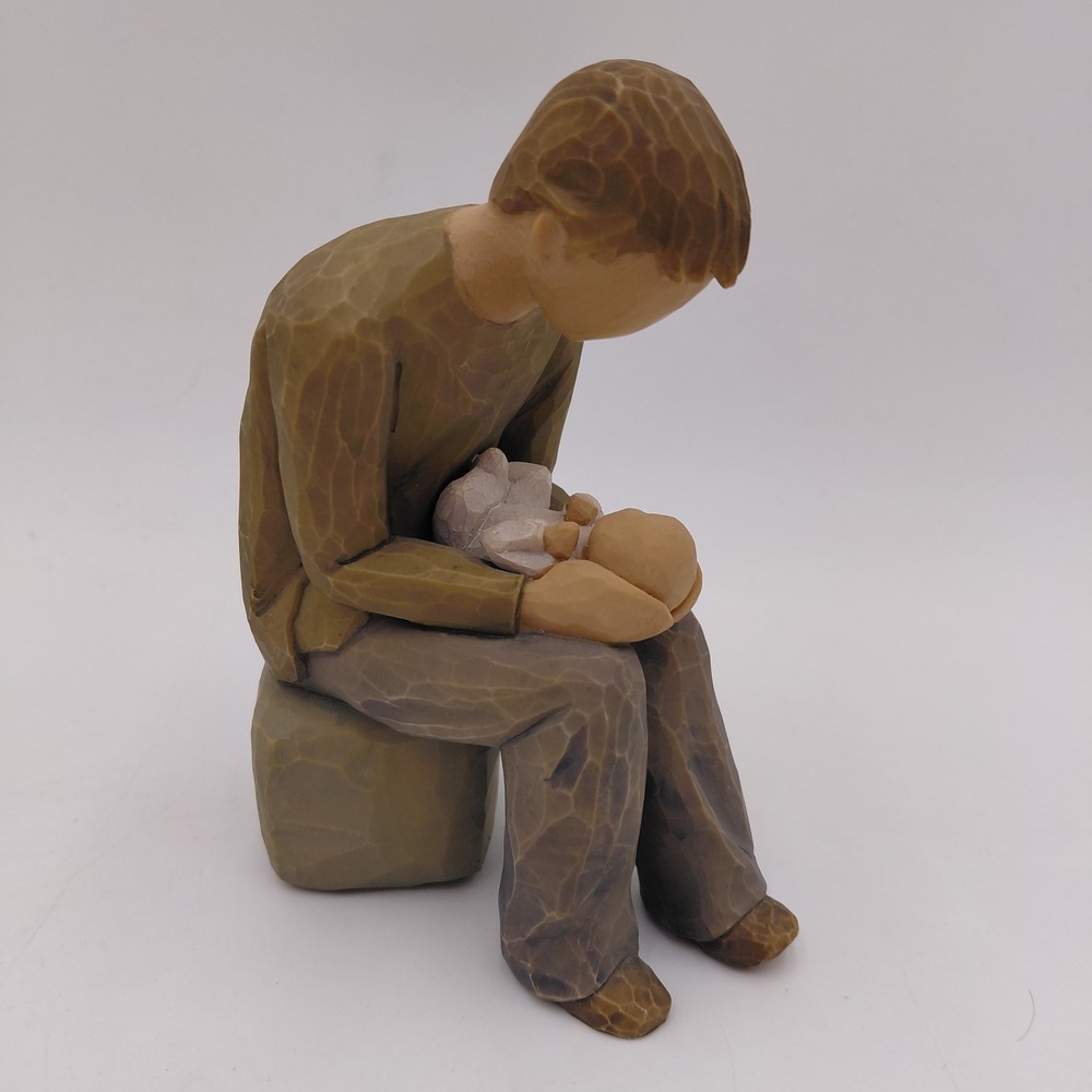 Willow Tree New Dad Figurine Susan Lordi DEMDACO 2004 Father and Baby 5.5 Inch